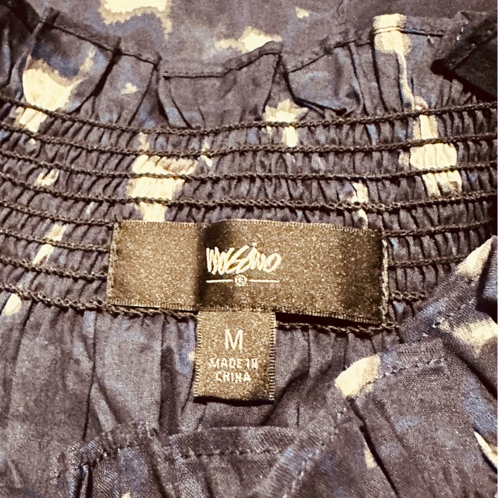 Vintage | Top | Floral Navy & Blue Printed Top - Picture 5 of 7